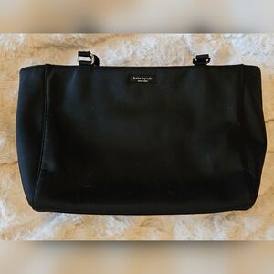 ♧ Kate Spade Black Nylon Tote Bag + KS Purse Mirror ♡